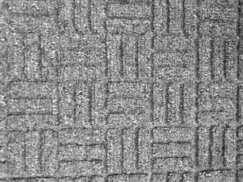 Изтривалка естествен каучук с полипропилен 45х75 см ПОЛУКРЪГ, светло сива