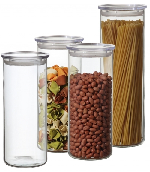 SIMAX 5142/L Стъклен буркан за съхранение 1,40 л с пластмасова капачка, Ф9.6хН23.3 см