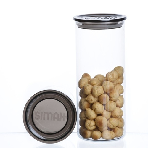 SIMAX 5142/L Стъклен буркан за съхранение 1,40 л с пластмасова капачка, Ф9.6хН23.3 см