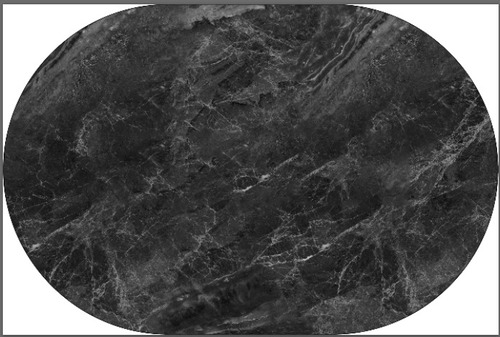 ПОСТЕЛКА ОВАЛ ГУМА 50Х80, АНТИСЛИП, BLACK MARBLE
