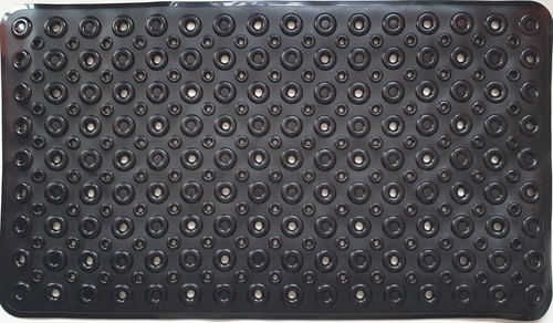 Постелка за баня Circle,70х40см, черна