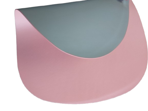 Кожена подложка за хранене, Двулицева, Синьо/Розово