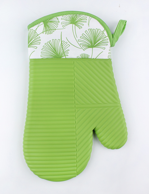 Силиконова кухненска ръкавица 30 см - зелена