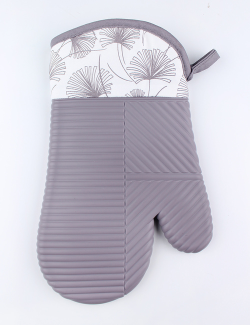 Силиконова кухненска ръкавица 30 см - сива