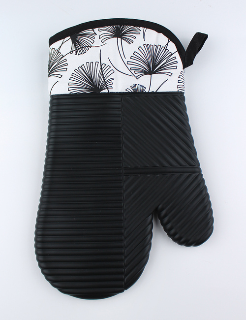 Силиконова кухненска ръкавица 30 см - черна