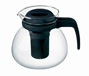 SIMAX 3792/S Огнеупорна кана 1.50 л с капак и филтър за чай, диам 15хН15 см