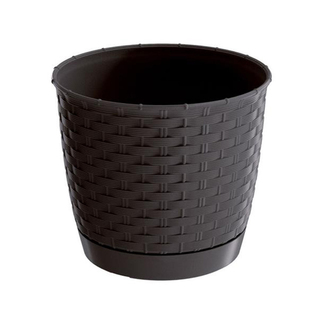 DRLO190 Кашпа Ratolla Round Ø19хН16.5 см, 2.8 л, тъмнокафява