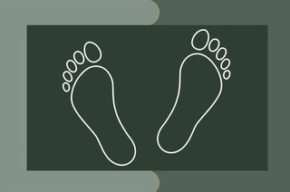 Постелка FEET гума 50х80, антислип - ЗЕЛЕНА