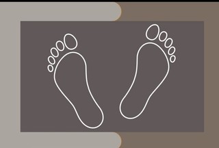 Постелка FEET гума 50х80, антислип - КАФЯВА
