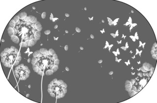 ПОСТЕЛКА ОВАЛ ГУМА 50Х80, АНТИСЛИП,  Dandelion