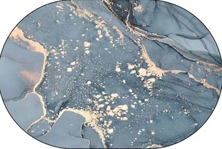 ПОСТЕЛКА ОВАЛ ГУМА 40Х60, АНТИСЛИП, MARBLE