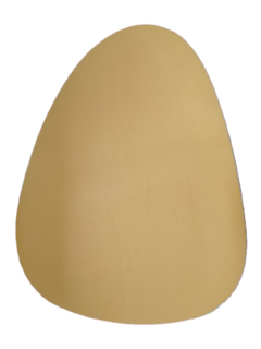 Кожена подложка за хранене, Двулицева, Жълта/Тъмно синя