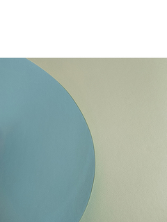 Кожена подложка за хранене, Двулицева, Син/Зелен